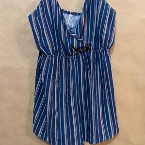 Shien blue striped romper 1XL